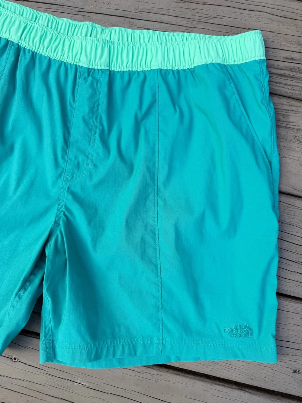 The North Face Class V Pull-On Shorts in Green Mist side XXL